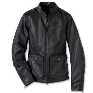 HARLEY DAVIDSON H-D Flex Layering System Captains Leather Jacket Outer Layer NWT